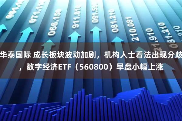 华泰国际 成长板块波动加剧，机构人士看法出现分歧，数字经济ETF（560800）早盘小幅上涨